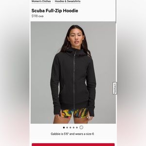Lululemon scuba full zip hoodie